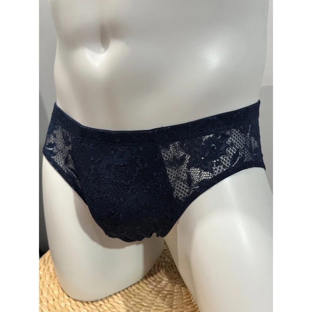 Cosabella Never Say Never Metallic Comfort Micro Brief Men's Nocturnal Blue  M